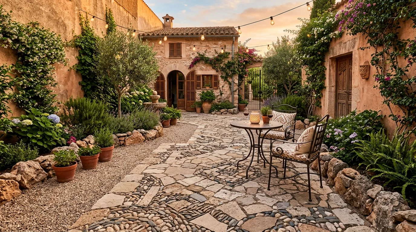 Modern Rock Courtyard Feel